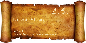Latzer Vitus névjegykártya